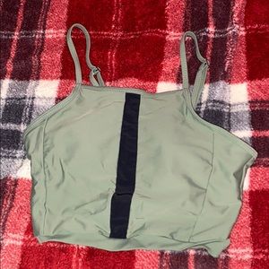 green and black bikini top